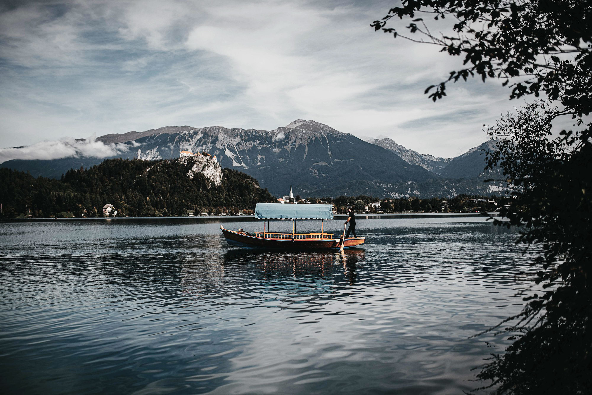 bohinka bled lake pletna boat castle